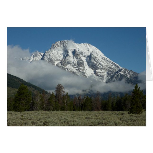 Moran und Wolken am Grand Teton (Vorderseite (Horizontal))