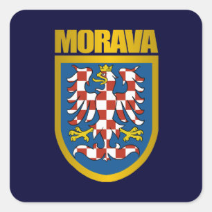 Morava (Moray) Wappen Quadratischer Aufkleber