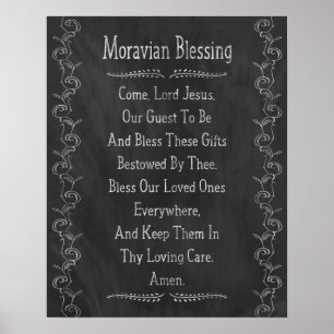 Moravian Segen - altes Salem-Gebet religiös Poster
