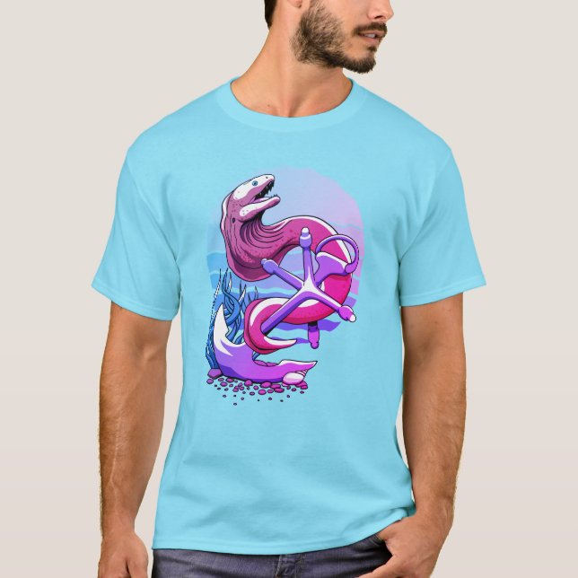 Moray Eel und Anchor T-Shirt (Vorderseite)