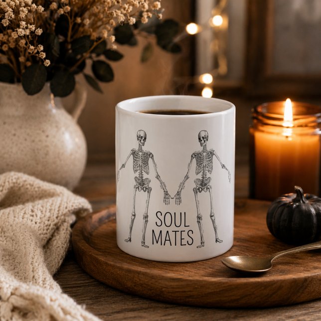 Morbid Skeleton Ehe Spaß Soul Mates Kaffeetasse (Von Creator hochgeladen)