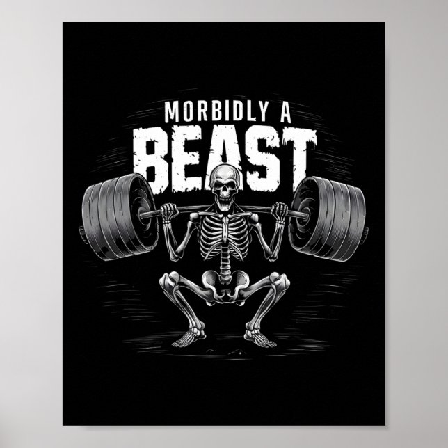 Morbily A Beast Funny Sarcastic Meme Poster (Vorne)