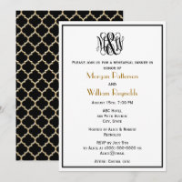 MorBlack Vine Script Monogram B&G DIY BG Probe