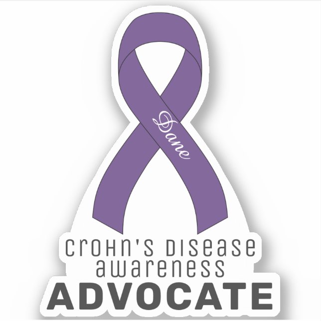Morbus Crohn Awareness Vinyl Sticker (Vorderseite)