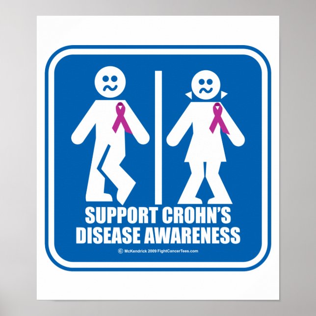 Morbus Crohn Restroom Sign Poster (Vorne)