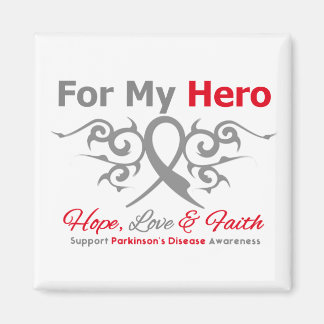 Morbus Parkinsons Tribal Ribbon Hero Magnet