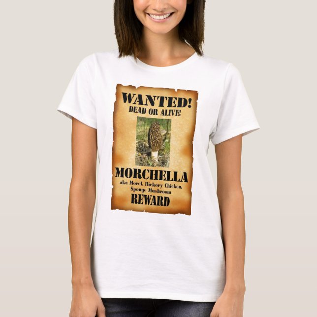 Morchel - gewolltes Plakat T-Shirt (Vorderseite)