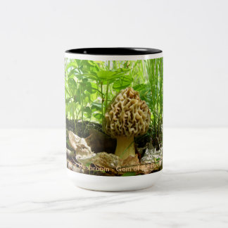 Morchel-Pilz - Edelstein des Waldes Zweifarbige Tasse