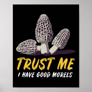 Morchel-Pilz-Jagd Sammeln Wandern Damen Und  Poster