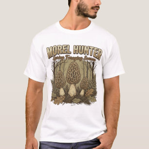 Morchel-Pilz-Jäger-T-Shirt Morchel-Jagd-Tee T-Shirt