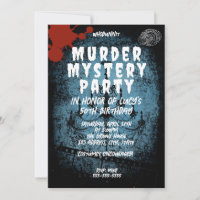 Mord an Whodunit mystery blutigen Party 40. 50. 60