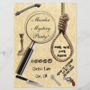 Mord-Geheimnis-Party Einladungen