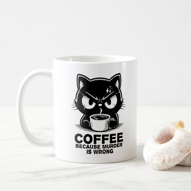 Mord ist falsch kaffeetasse (Mit Donut)