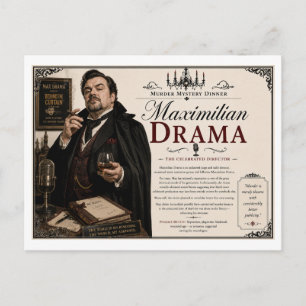 Mord-Mysterium-Maximilian-Drama der 1940er Jahre Postkarte