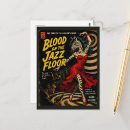 Mord-Mysterium-Zebra-Horror-Buchcover Postkarte