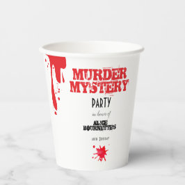 Mord Mystery Birthday Party Blood Stain Elegant Pappbecher