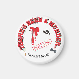 Mord Mystery Birthday Party BLOODY Magnet