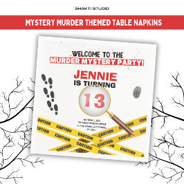 Mord Mystery Crime Szene Halloween Geburtstag Serviette