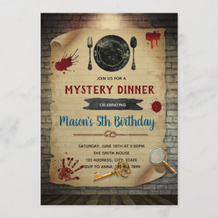 Mord Mystery Dinner Geburtstagseinladung Einladung