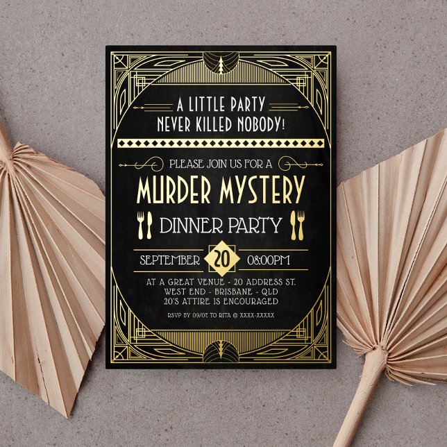 Mord Mystery Dinner Party Einladung (Von Creator hochgeladen)