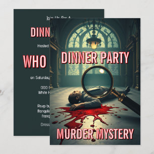 Mord Mystery Dinner Party Thema DIY Einladung
