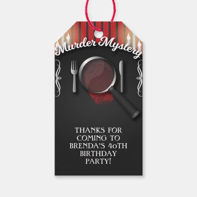 Mord Mystery Dinner Theater Party Geschenkanhänger (Vorderseite)