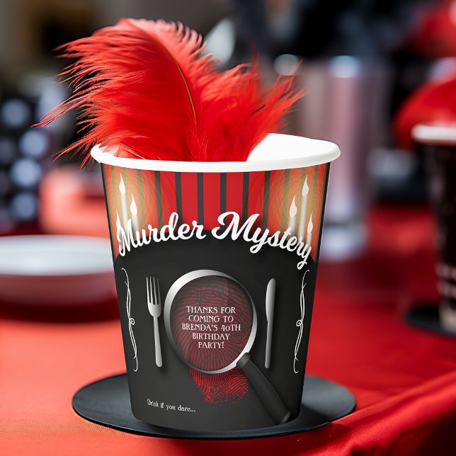 Mord Mystery Dinner Theater Party Pappbecher (Murder Mystery Dinner Theater Party Paper Cup)