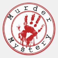 Mord Mystery Genre Round Book Cover Aufkleber