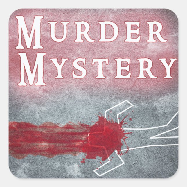 Mord Mystery Genre Square Book Cover Aufkleber (Vorderseite)
