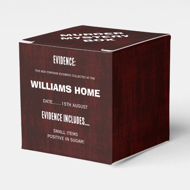 Mord Mystery Geschenkschachtel (Vorderseite)