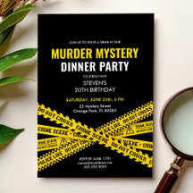 Mord Mystery Party Dinner Geburtstag Einladung