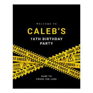 Mord-Mystery-Party-Willkommensschild Poster