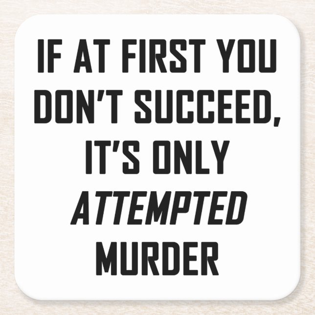 Mord versucht rechteckiger pappuntersetzer (Vorderseite)