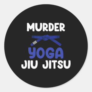 Mord Yoga Jiu Jitsu Karate Boxen Muay Thai Kick Runder Aufkleber