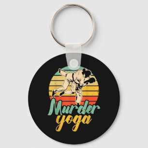 Mord Yoga Lustig Retro Jiu-Jitsu Kampfsport Schlüsselanhänger
