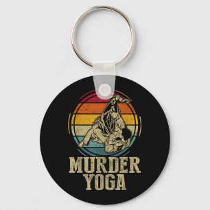 Mord Yoga Lustig Vintage Brasilianisches Jujitsu J Schlüsselanhänger