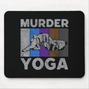 Mord Yoga Vintage BJJ Brasilianisches Jiu Jitsu Mousepad