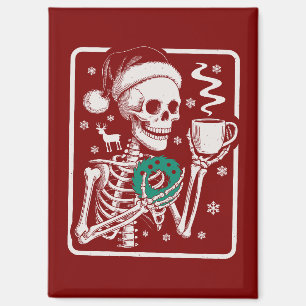 Mord zeigt Freunden Horror-T-Shirt Skelett Weihnac Magnet