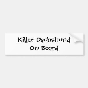 Mörder-Dackel an Bord des Autoaufklebers Autoaufkleber