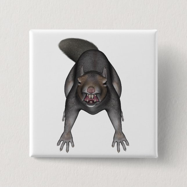 Mörder-Eichhörnchen-Knopf Button (Vorderseite)