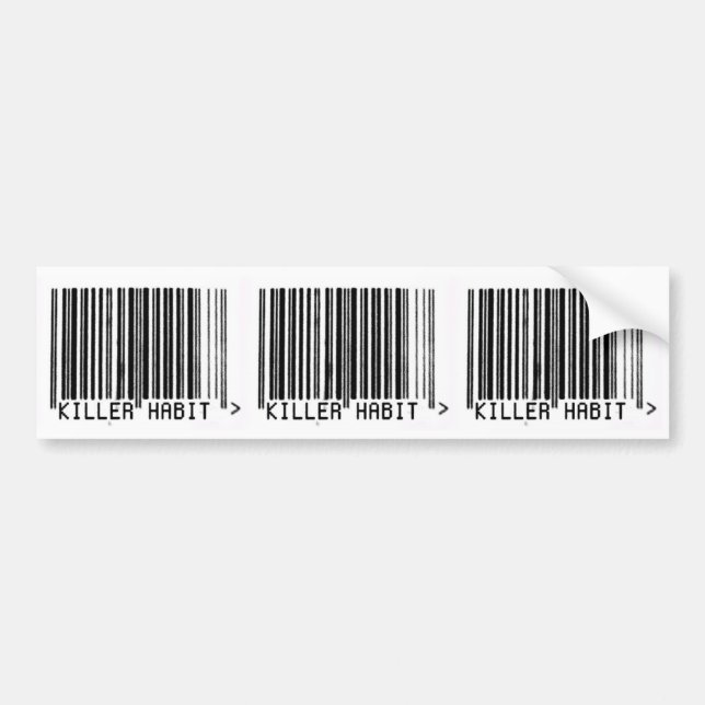 Mörder-Gewohnheits-Barcode Autoaufkleber (Vorne)