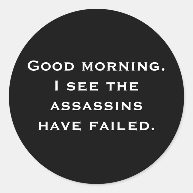 Mörder Runder Aufkleber (Vorderseite)