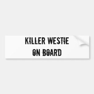 MÖRDER WESTIE AN BORD des Autoaufklebers Autoaufkleber
