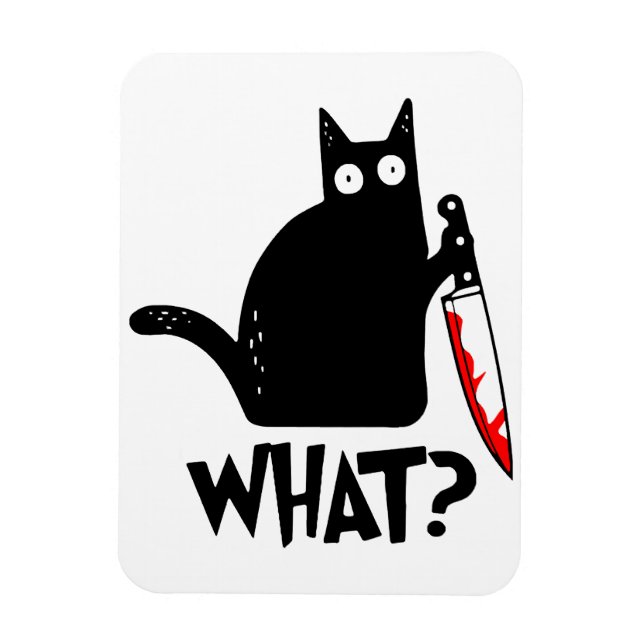 Mörderische Katze mit Messer Magnet (Vertikal)