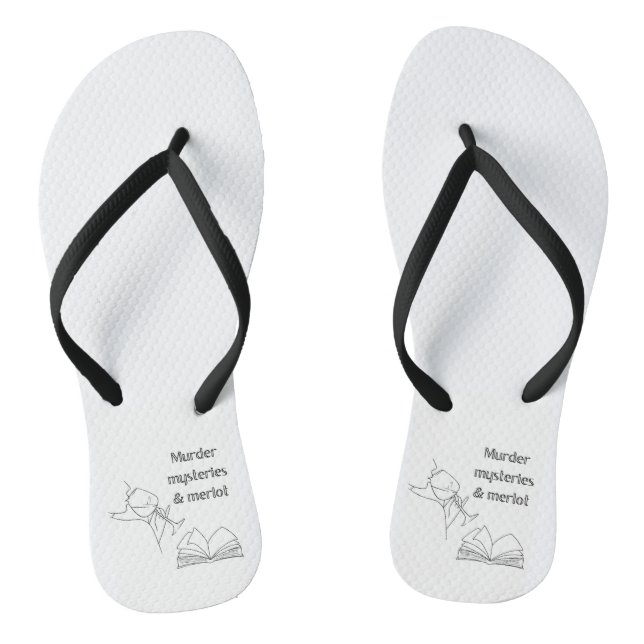 Mörderische Mysterien und Merlot-Flipflops Flip Flops (Fußbett)