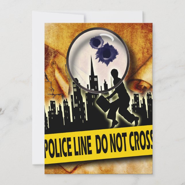 Mordmysterien gestohlene Schriftrollen Geburtstag Einladung (Vorderseite)