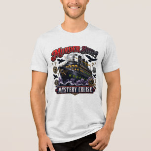 Mordschiff-Mystery-Kreuzfahrt Vintage-Detektiv-Des Tri-Blend Shirt