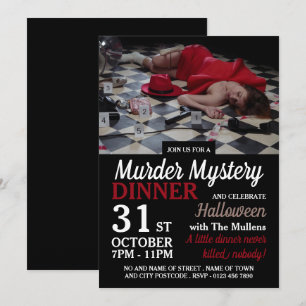 Mordszene, Mord-Mystery Halloween-Abendessen Einladung
