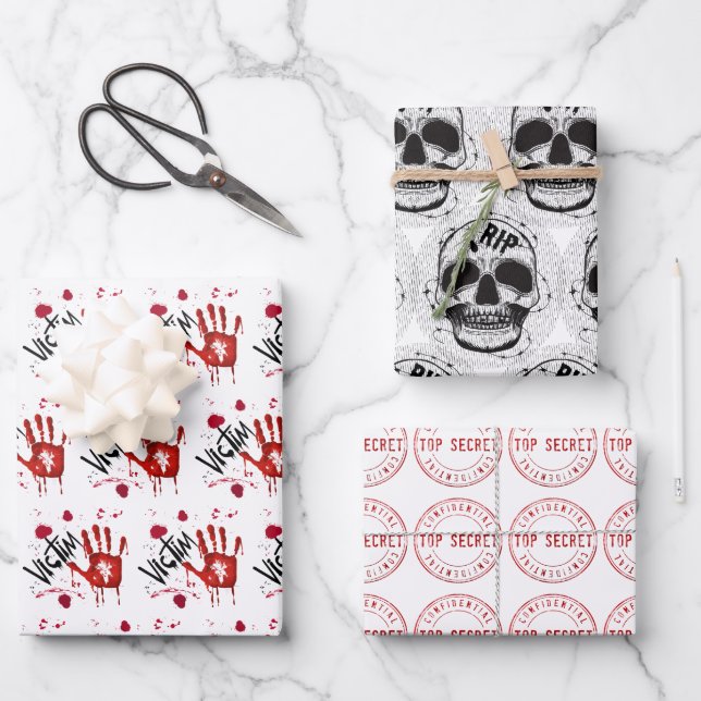 Mordverbrechen Fan von Kaltfall-Blutverpackung Geschenkpapier Set (Vorderseite)