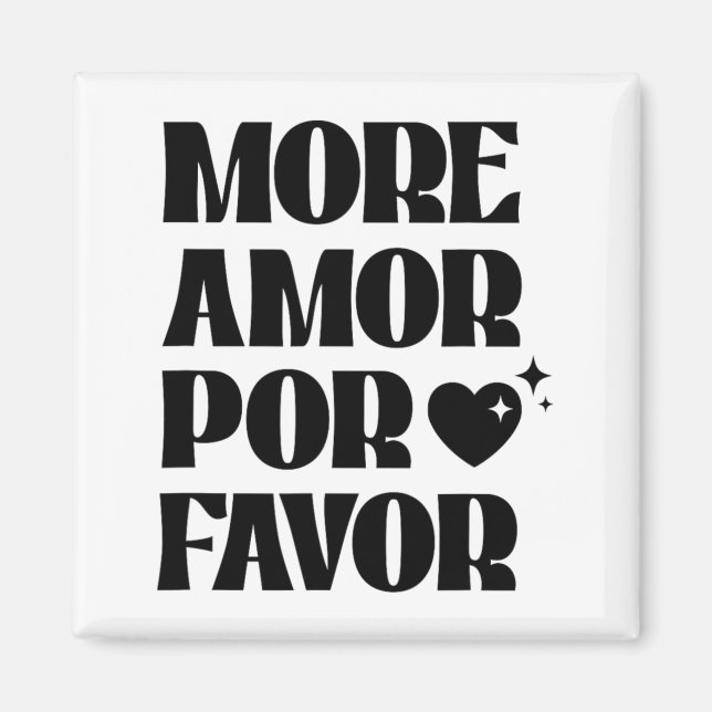 More Amor R Favor Retro Love Valentine Aestheti  Magnet (Vorne)